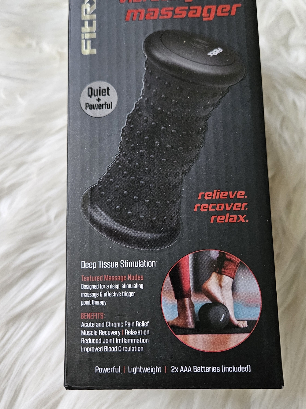 Black Deep Tissue Vibration Massager Roller